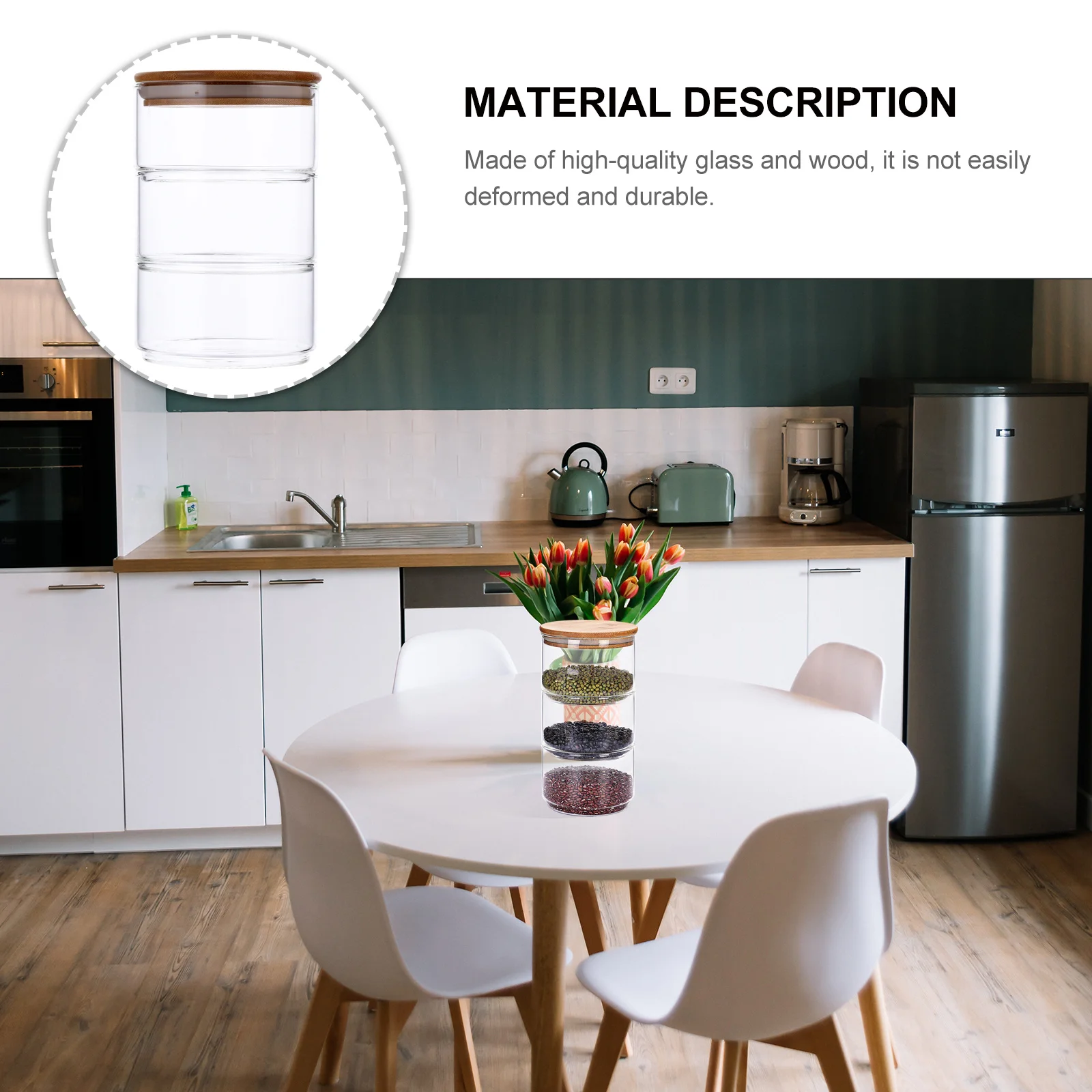 

1 шт. трехслойная миска для консервации, сверхмощная стеклянная миска для приправ для соуса, устойчивая к деформации, деформация, деформация трещин, идеально подходит для еды