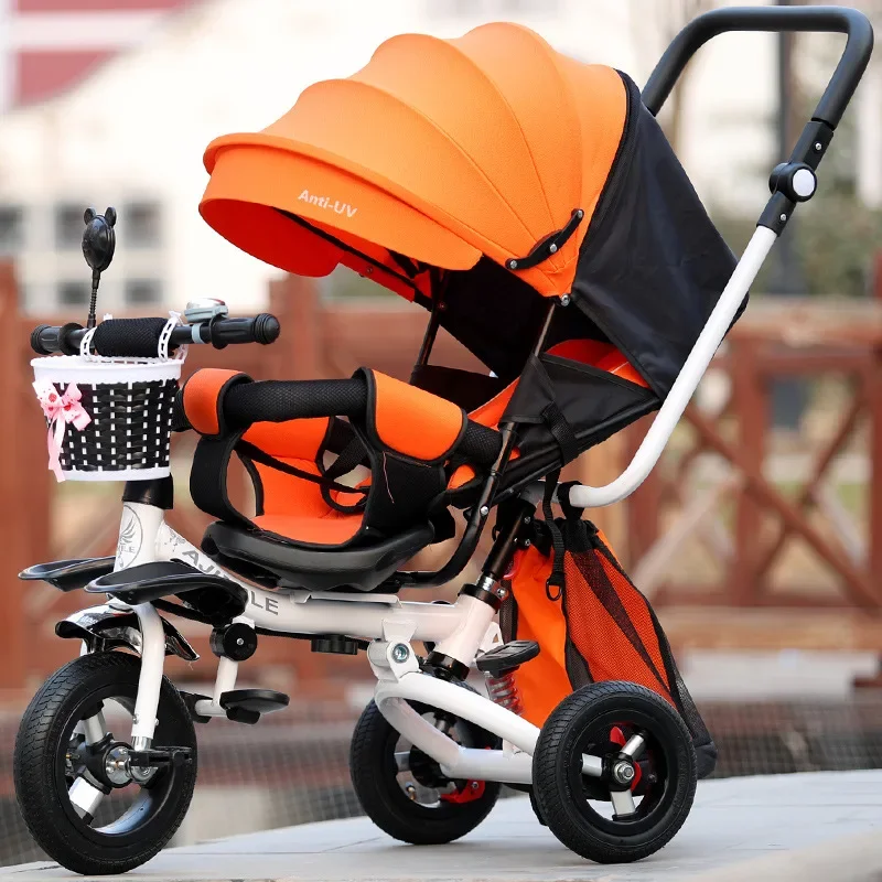 

Children's Tricycles Can Lie Down and Sit on Hand Carts Baby Bicycles Baby Strollers