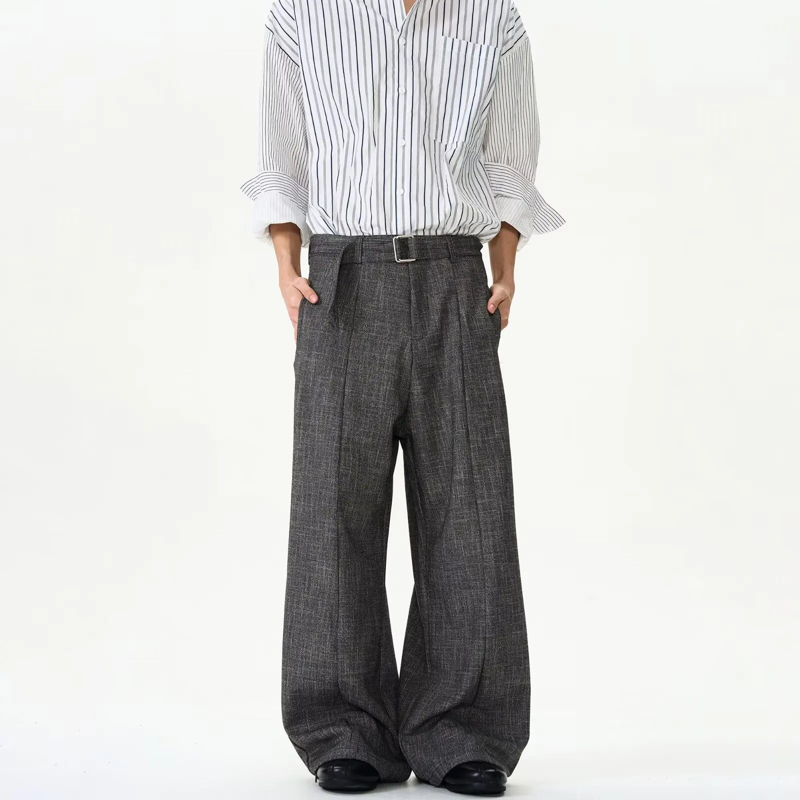 

Повседневные свободные мужские брюки прямого кроя из смесового хлопка и полиэстера, осенние, модные, молодежные, для отдыха