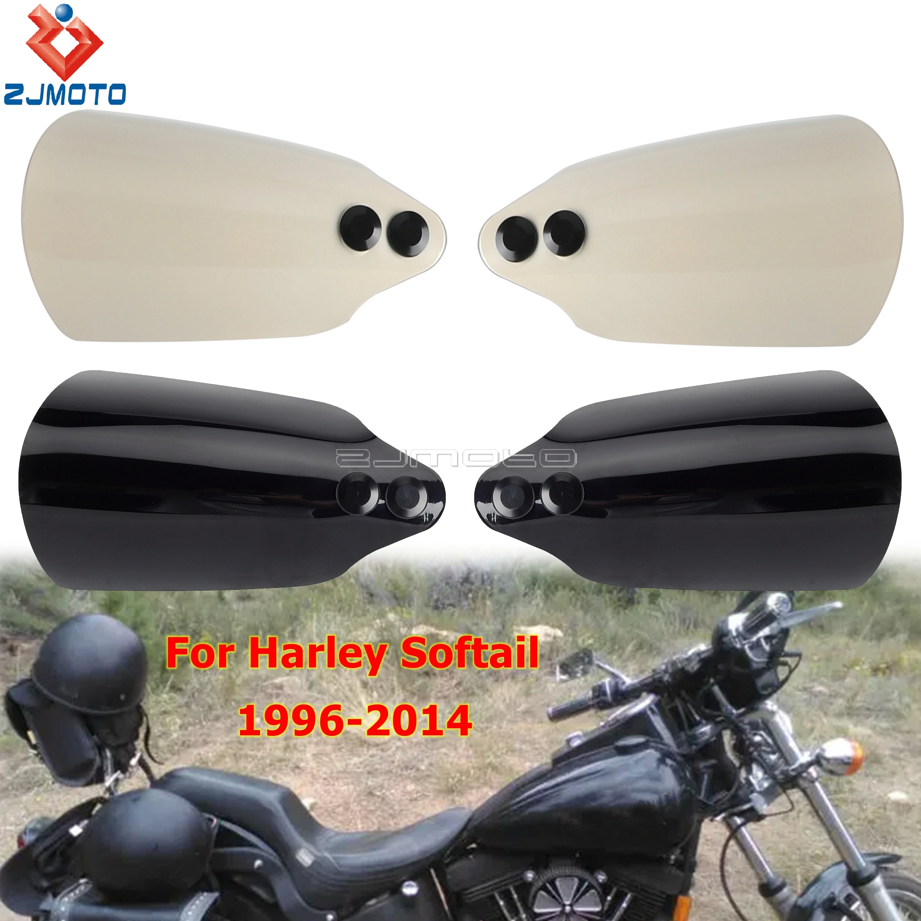 Hand Protection Handguards For Harley Softail Convertible Cross Bones Deuce Night Train Rocker Springer Slim Deluxe 1996-2014