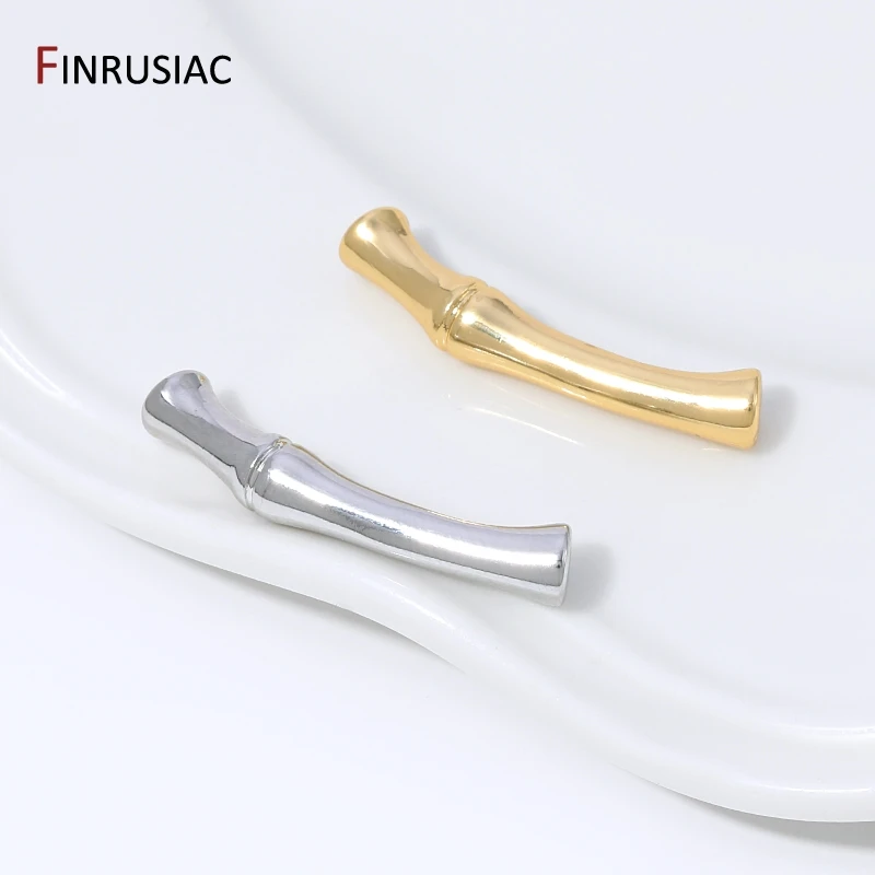 18K Gold Plated Brass Tube Spacers Beads,Bamboo Joint Through-hole Separator Beads For DIY Jewelry Making Accessories view 4