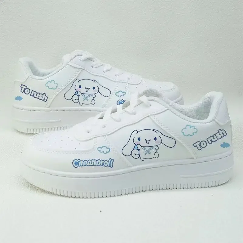 Sanrio Cinnamoroll Summer New White Shoes Student Co-branded Modified Niche Original Cute Girls Sports Wszechstronne trampki