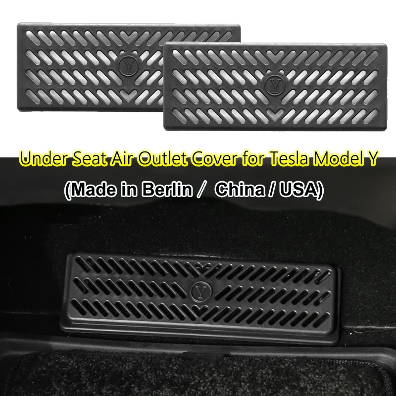 for Tesla Model Y HW4.0 2024 Berlin Under Seat Rear Air Vent Protect Cover Anti-block Backseat Outlet Grille Protect Accessories