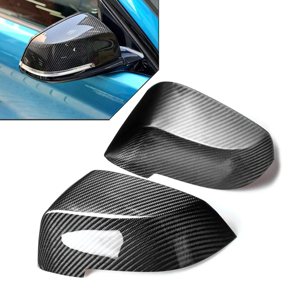 

2PCS Car Rearview Side Mirror Covers Cap Replacement Real Carbon Fiber For BMW 5 6 7 Series F10 F11 F18 F07 F06 F12 F13 F01 F02