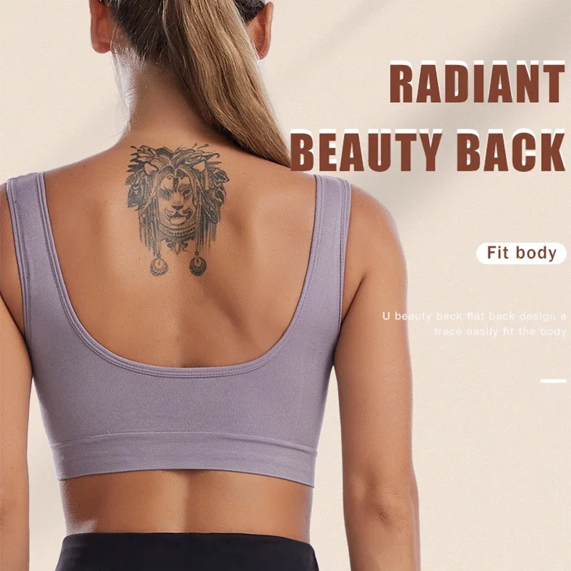 Reggiseno sexy da donna Taglie forti Reggiseno traspirante senza cuciture Reggiseno senza ferretto Intimo Bralette Comodo reggiseno imbottito attivo Crop Top