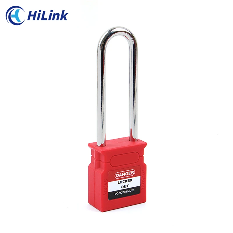 Safety LOTO High Quality Multicolor 76mm Long Tough Steel Shackle Padlock With Alike Key Or Differ Key image 5