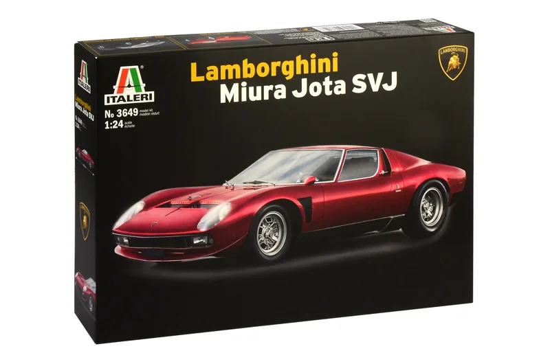 

Italeri 3649 статическая Сборная модель автомобиля масштаб 1/24 для Lamborghini MIURA Jota SVJ набор моделей спортивных автомобилей