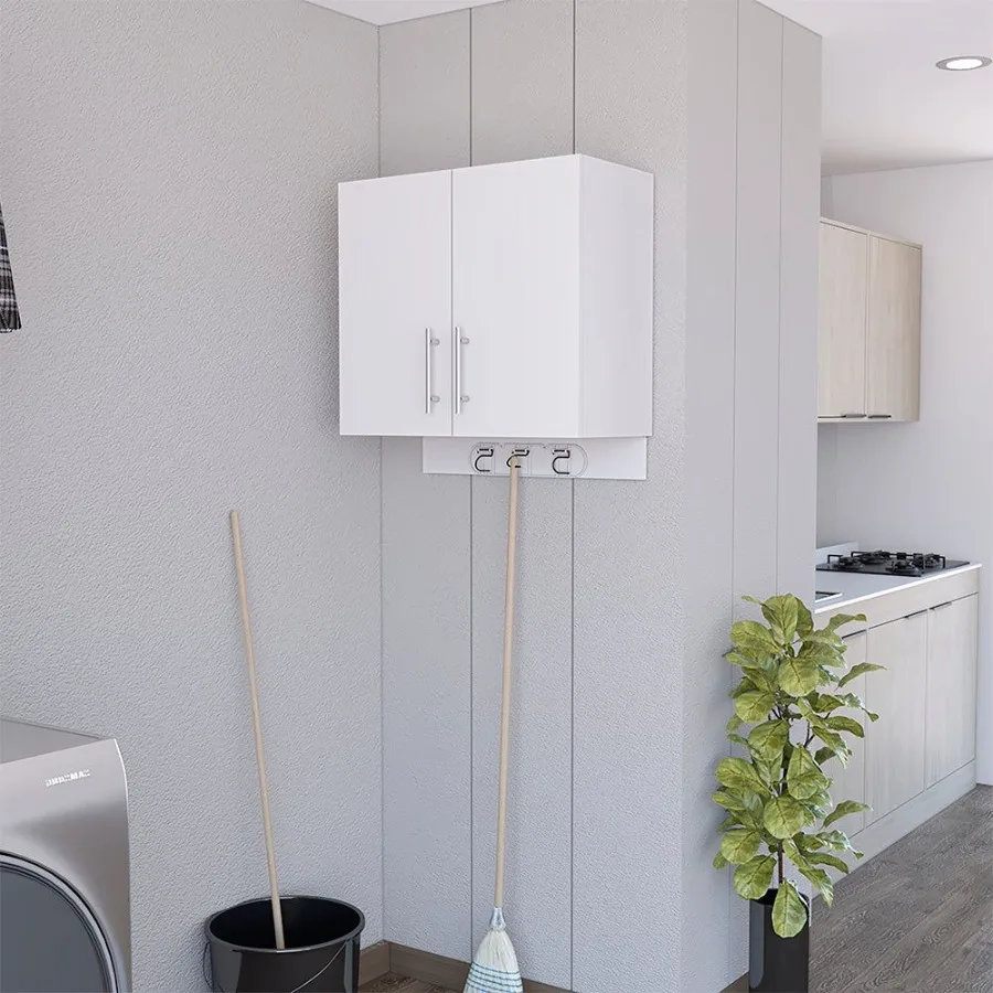 

Настенный шкаф для хранения Alikuri, четыре шкафа, белая отделка