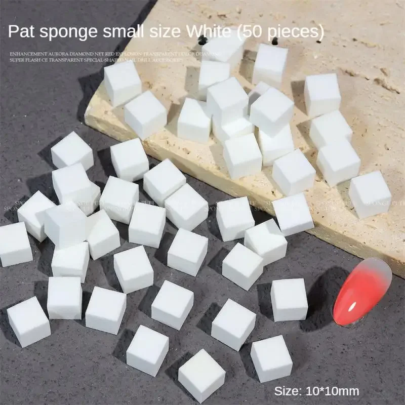 Small Cube Pat Rubber Sponge Pat Glue Mini Cubes 1cm Tofu Cubes Tofu Block Sponge Nail Tools Gradient Gradient Manicure Sponge