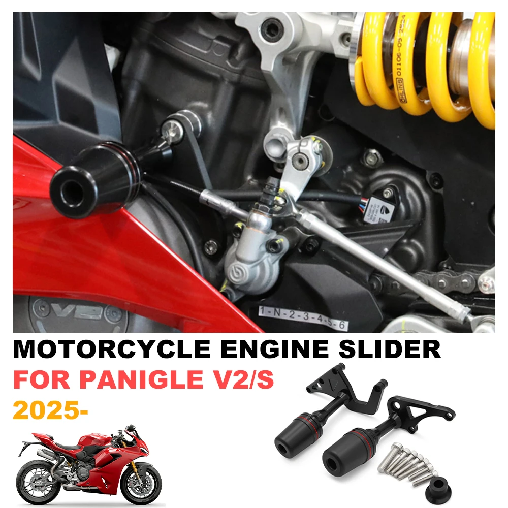 

For Ducati PANIGALE V2 S v2s 2025 Bodywork Protector Engine Slider Crash Pad Frame Guard Falling Safety Motorcycles Accessories