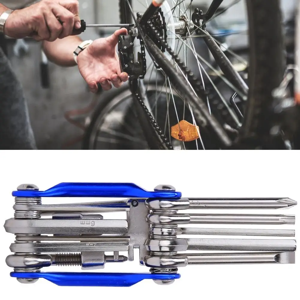 مجموعة أدوات إصلاح الدراجة 11 في 1 قاطعة سلسلة T25 معدنية مقاومة للتآكل مطلية بالكهرباء لركوب الدراجات الجبلية