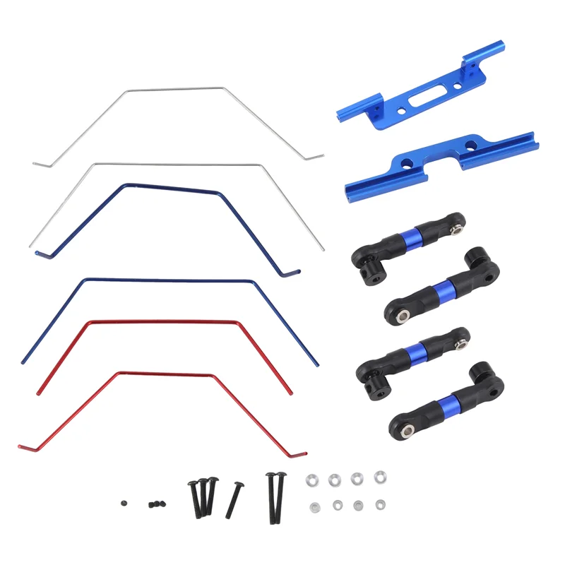ODIES-Kit de barra estabilizadora larga dianteira e traseira anti-rolo para Traxxas Slash 2WD 1/10 RC peças de atualização de carro