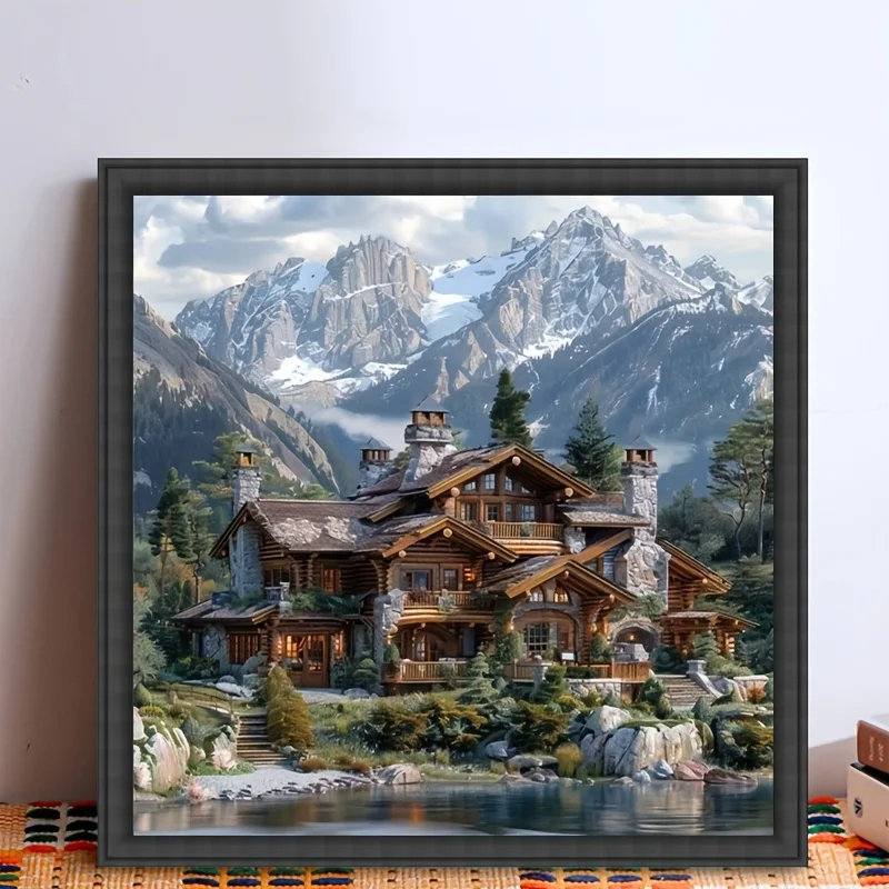 

Qingleng Lake Villa Jigsaw Puzzle 500/1024 Pieces DIY Assembly Home Art Decoration Gift