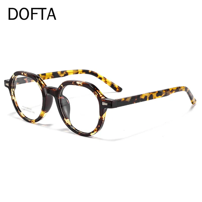 DOFTA Acetate Glasses Frame Men Round Myopia Optical Women Prescription Eyeglasses Frame 50018