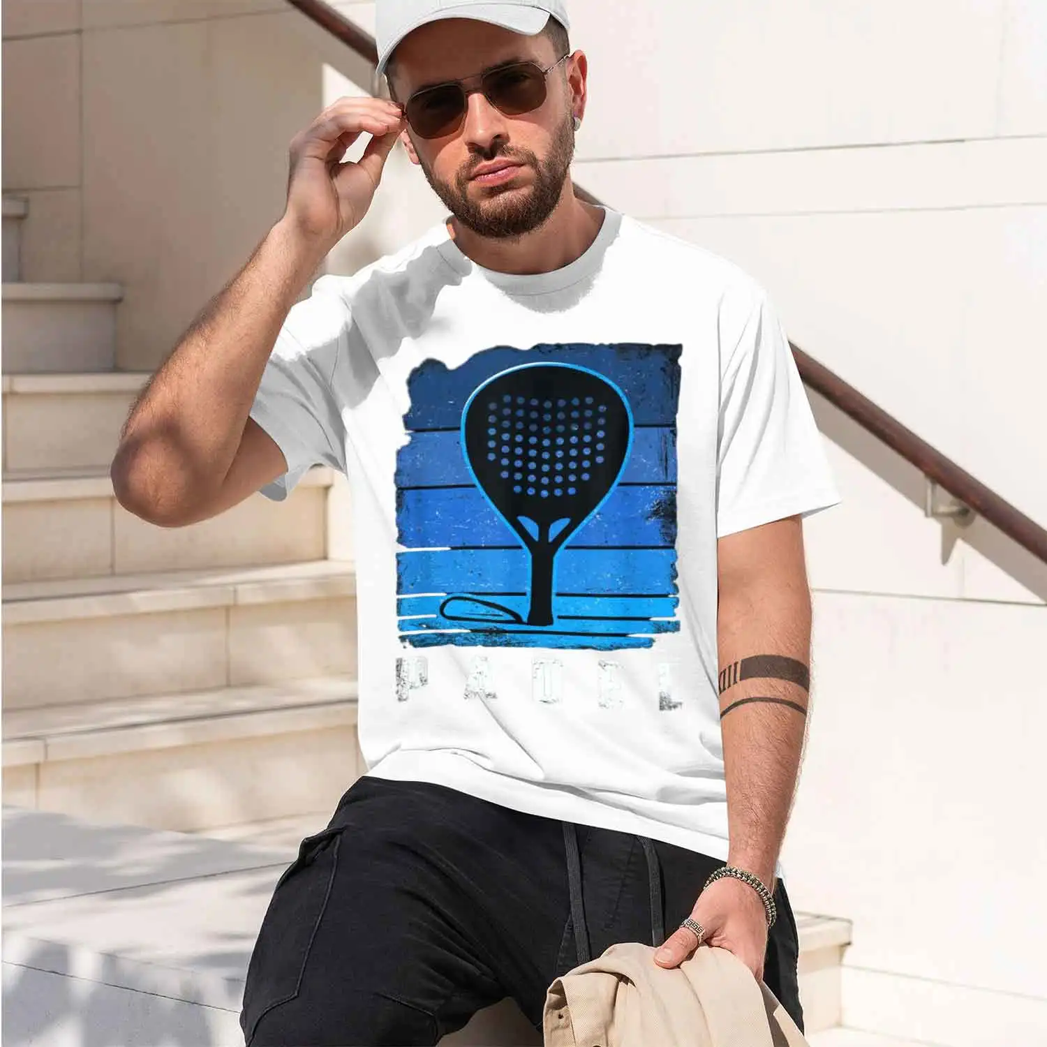 Vintage Racket Sport Pádel Player Padel Tennis T-Shirt Casl Sports Clothing Graph T Shirts Men T Shirt 2026 New Model Men’s Shor