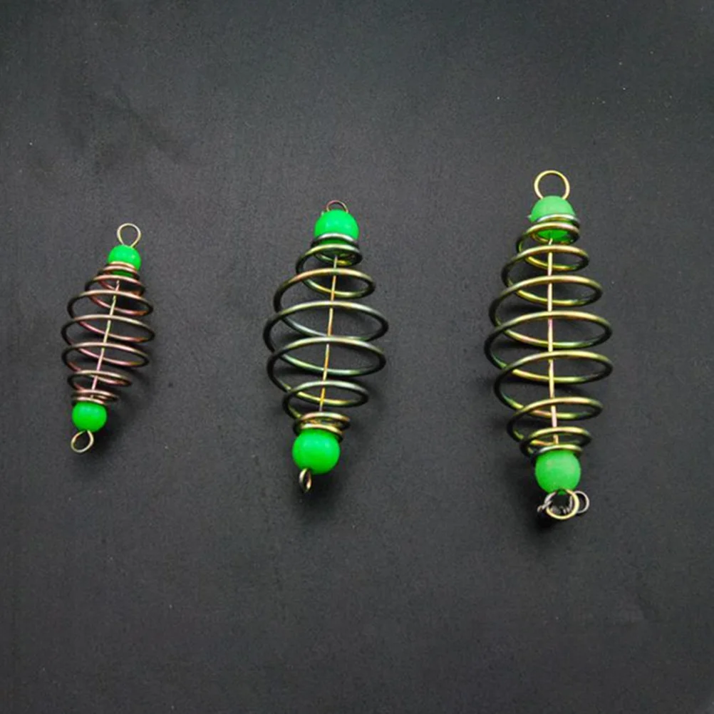 

20 Pcs to Feed Luminous Bead Fishing Bait Carp Equipment Carbon Steel Cages Lure Trap