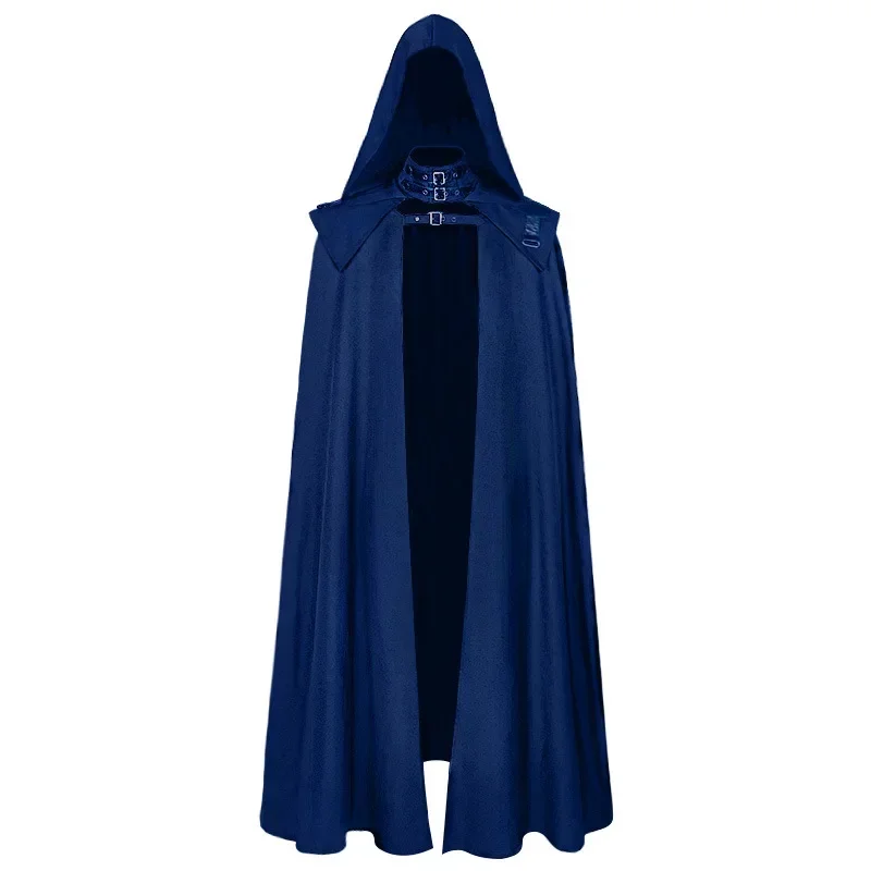 Ropa Medieval de Cosplay para hombres, capa, bata, Steampunk, traje gótico, capucha, muerte, vampiro, caballero, Guerrero, Cos para adultos