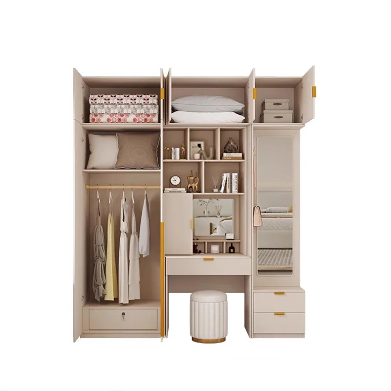 Luxury Wardrobes Cabinets Bedroom Closet Space Saving Clothes Organizer Wardrobes Modular Meuble De Rangement Home Furniture