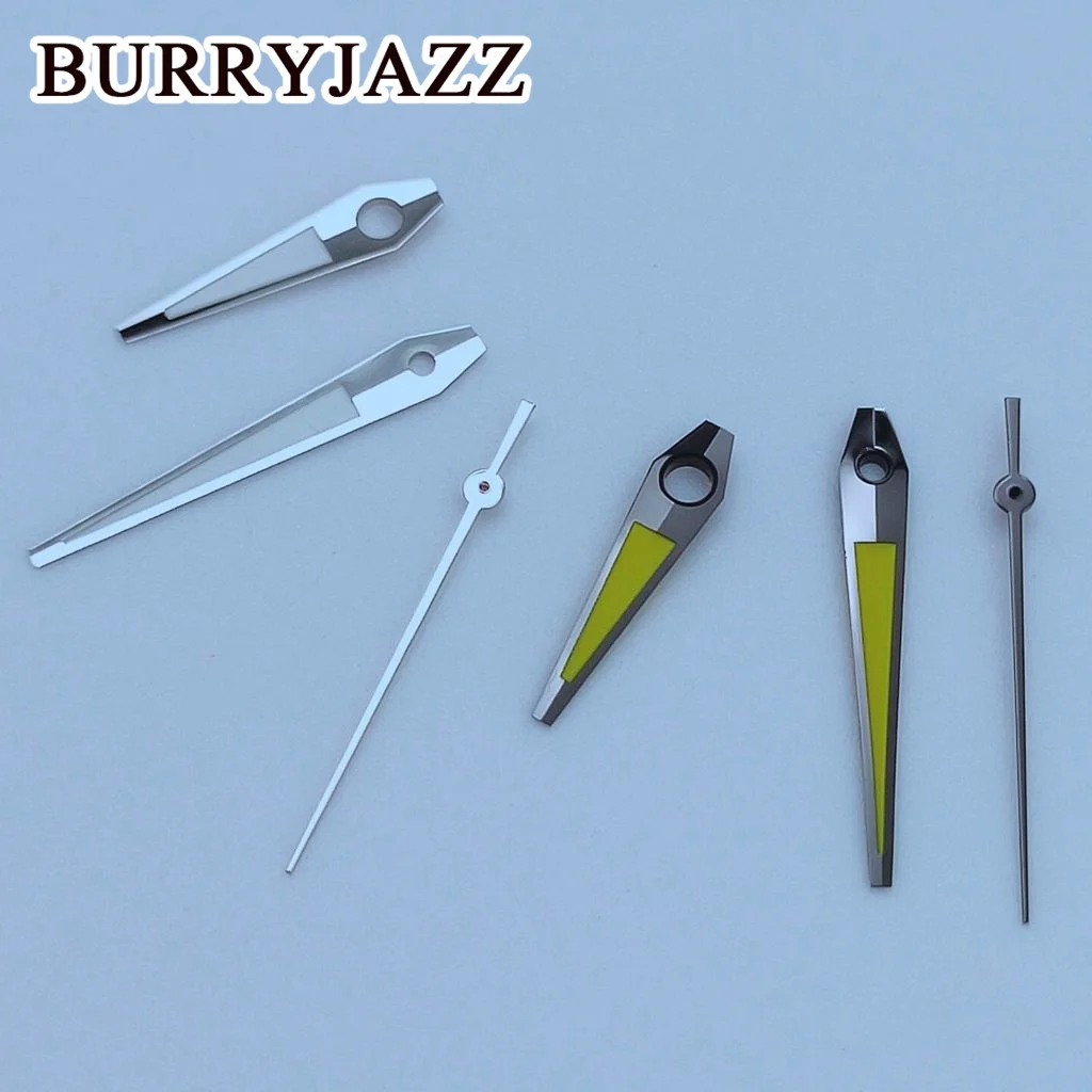 BURRYJAZZ NH35 NH36 NH38 7S26 7S36 4R35 4R36 Watch HandsSilver Rose Gold Gun Green Hands Green Luminous