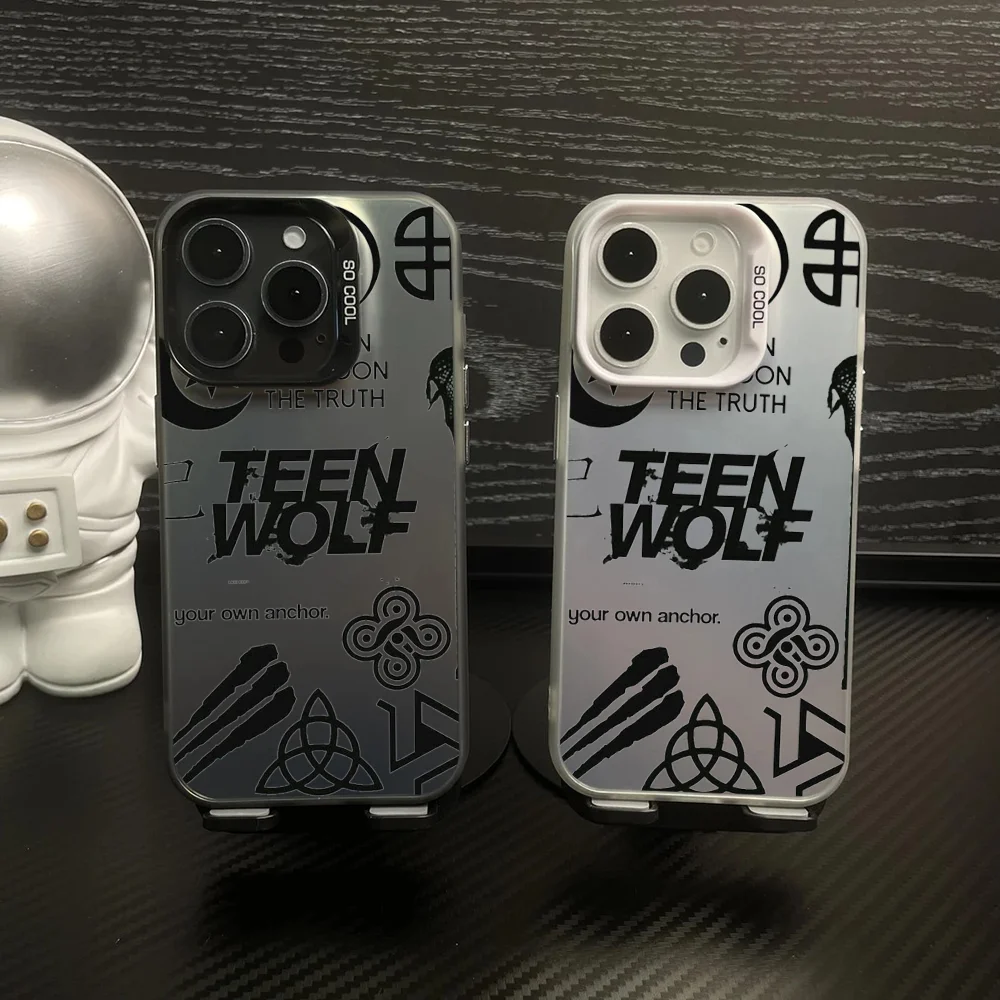 

Teen Wolf TV Show Phone Case IMD Color Silver Shell For IPhone 16 15 14 13 12 11 Pro Max Plus