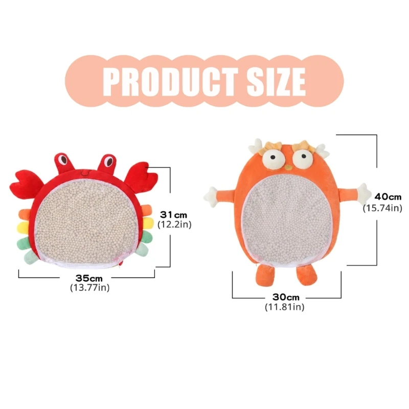 

MultiUse Baby Comfort Pad Natural Beans Filling Support Body Skill Development with Machine Washable Cover for Soothing