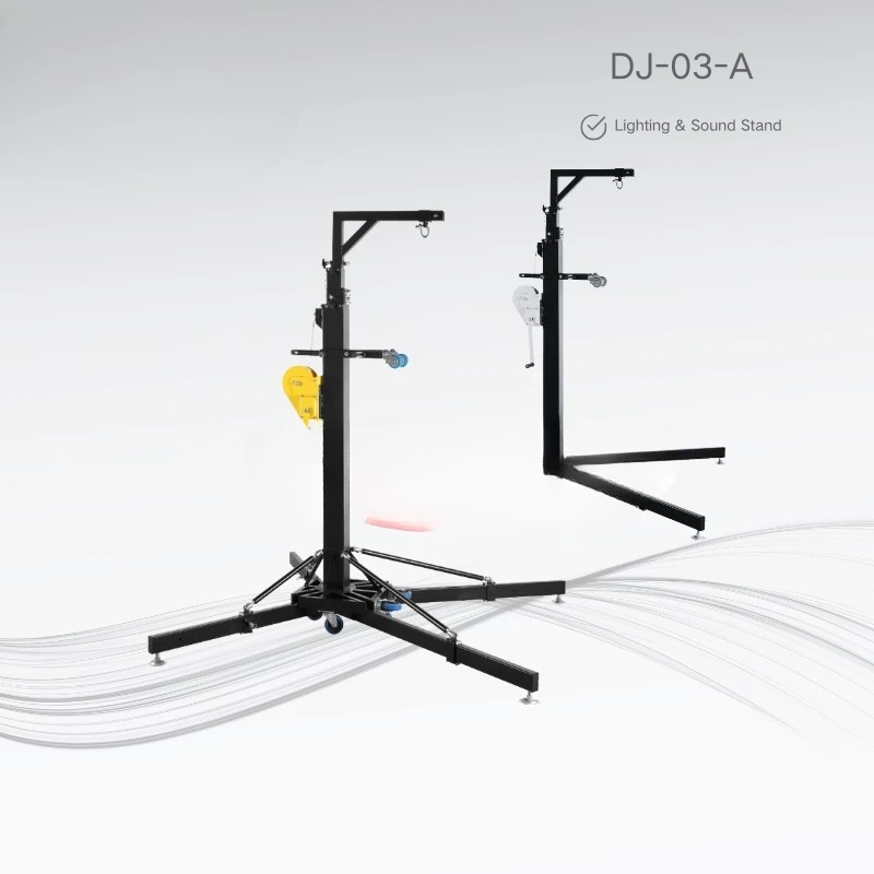 

2.1m-6m Adjustable Solutions for Events Folding Line Array Speaker Stand Durable Stage Handle Crank Lighting Lift Tower