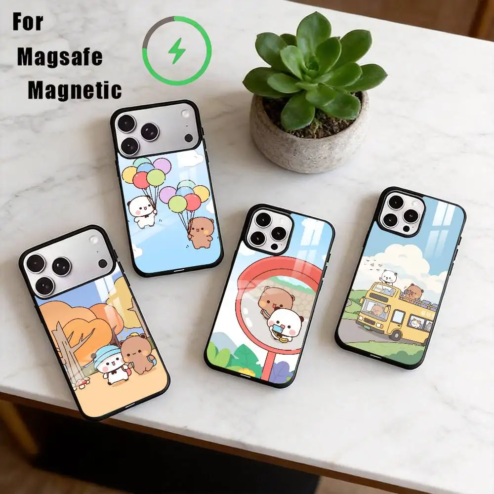 

Cute B-BuBu D-DuDu Phone Case For iPhone17,16,15,14,13,12,11 Plus,Pro Magnetic with Magsafe Wireless Charging
