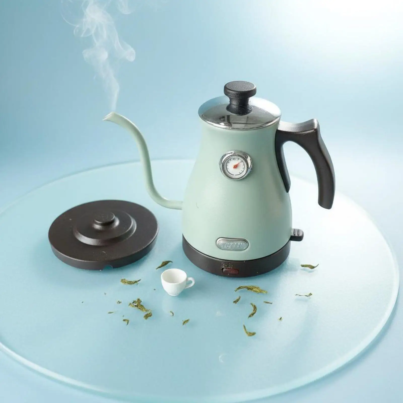 1/12 Dollhouse Kettle Realistic Detail Miniature Gooseneck Kettle Hot Water