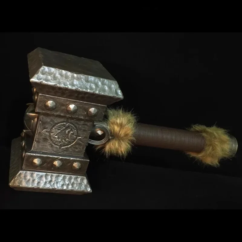 55 ซม.อุปกรณ์เสริมคอสเพลย์ 1:1 ค้อนโลหะเต็มรูปแบบคอลเลกชันรุ่นผู้ใหญ่ WOW Doomhammer ปาร์ตี้เครื่องแต่งกายอุปกรณ์ประกอบฉาก