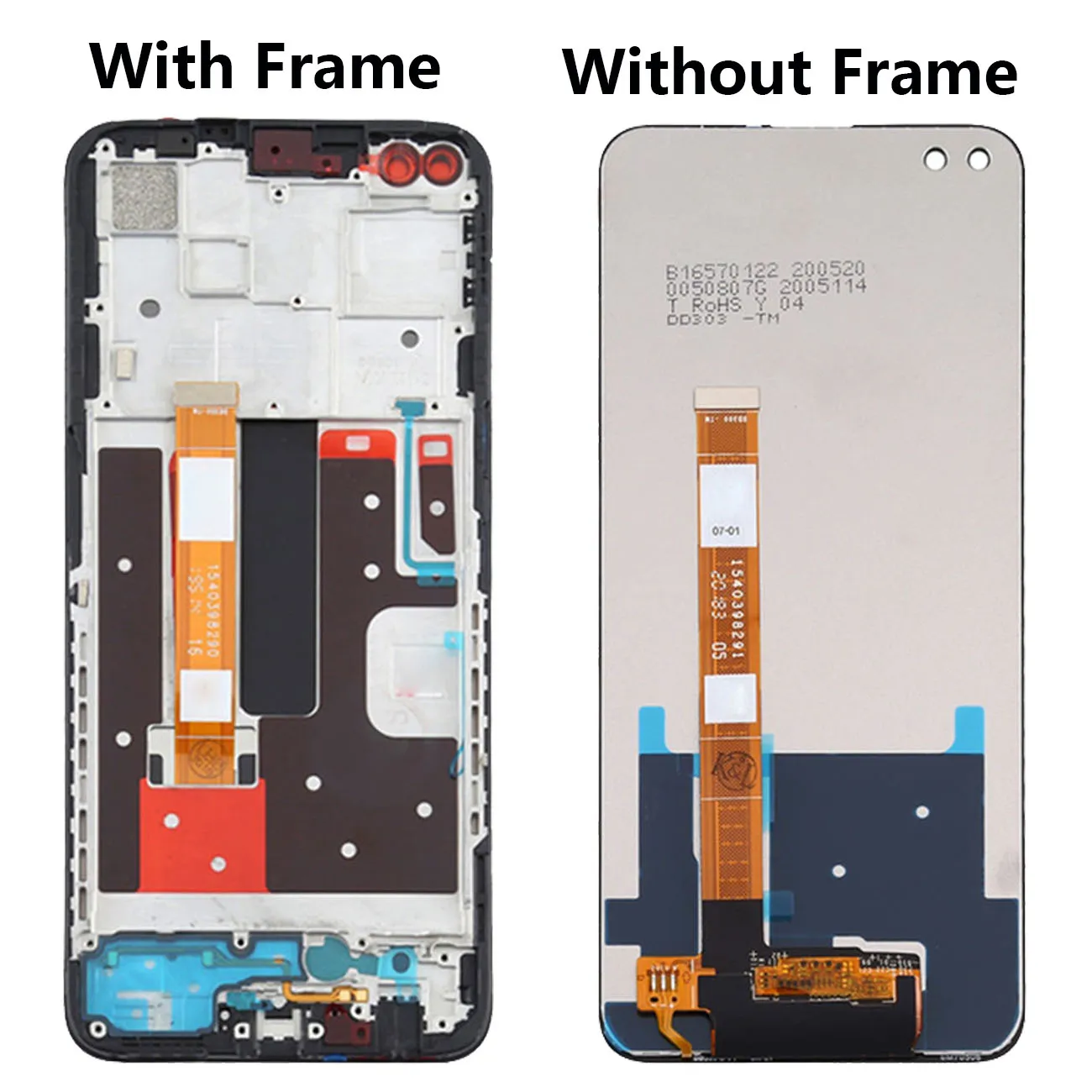 6.57\'Original Lcd Display For Oppo Reno4 Z 5G Full With Frame CPH2065 Screen Touch Panel Digitizer For  Reno4Z Replacement Parts