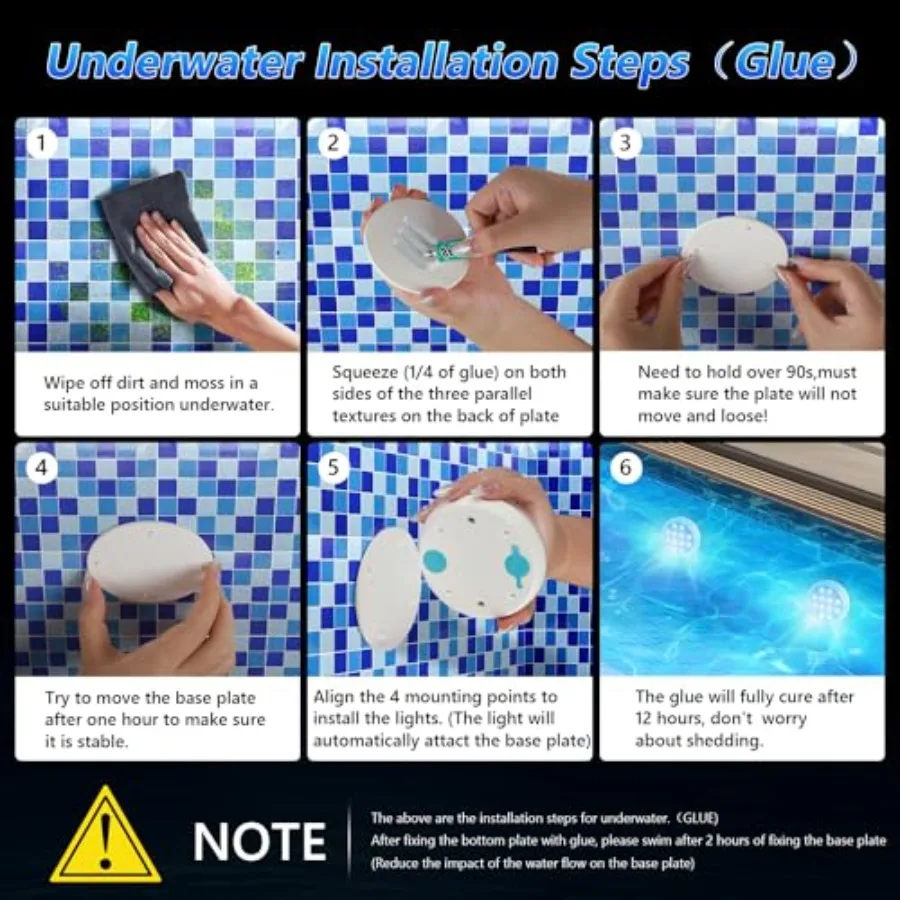 Pool Lights,Upgraded Rechargeable Submersible LED Lights with Remote, IP68 Waterproof 16 Color Floating Light with Magnet, Pool