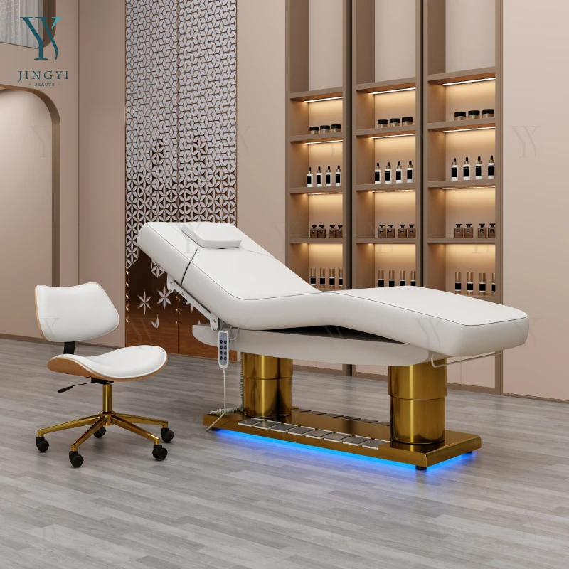 

Luxury Ergonomic White Durable Electric Beauty Facial Spa Bed Massage Salon Furniture Supplier