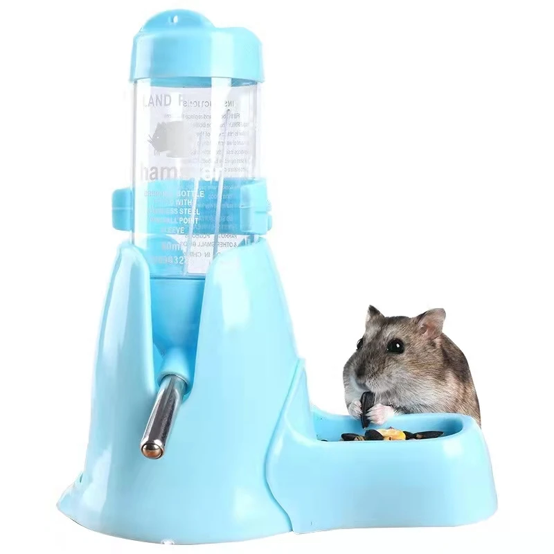 Water Feeder Small Animals Automatic Dispenser Drinking Water Bottle Bowls Dish with Food Container for Hamster Accessories