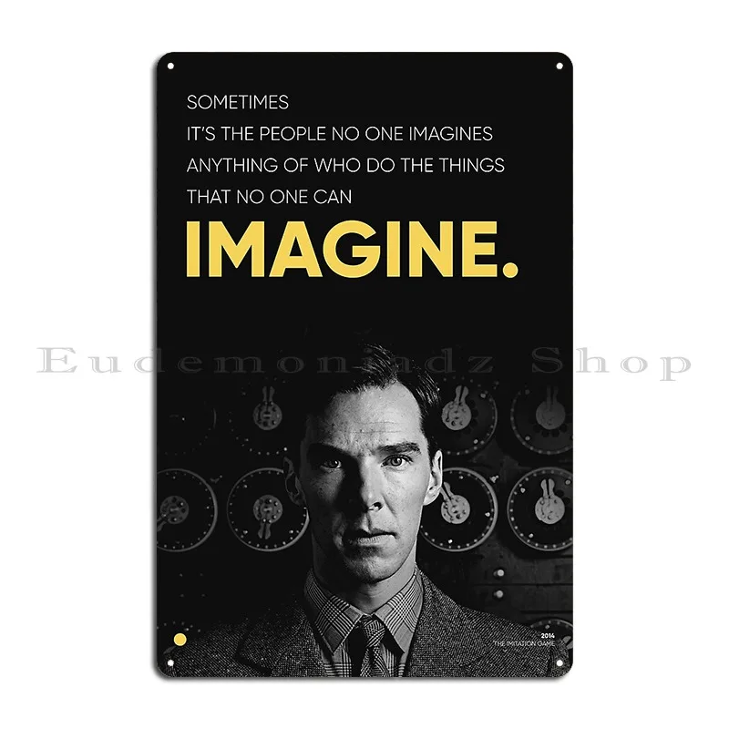 The Imitation Game Metal Plaque Poster Cinema Custom Wall Decor Cinema Iron Tin Sign Poster