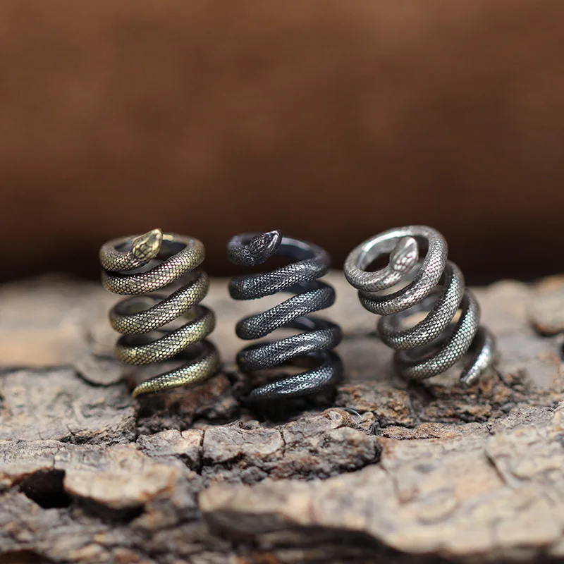 بيثون الأفعى النحاس سكين الخرز DIY EDC Paracord المنسوجة الحبل مظلة خارجية حبل أساور المعلقات مجوهرات اكسسوارات #1