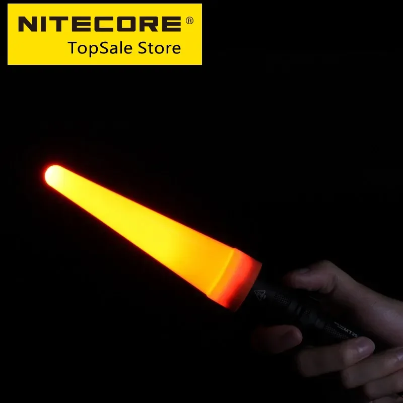 Nitecore NTW25/NTW26/NTW32/NTW34/NTW40 Light Diffuser Red Traffic Wand Cone Tip Suitable 1 piece Outdoor Flashlight Accessories