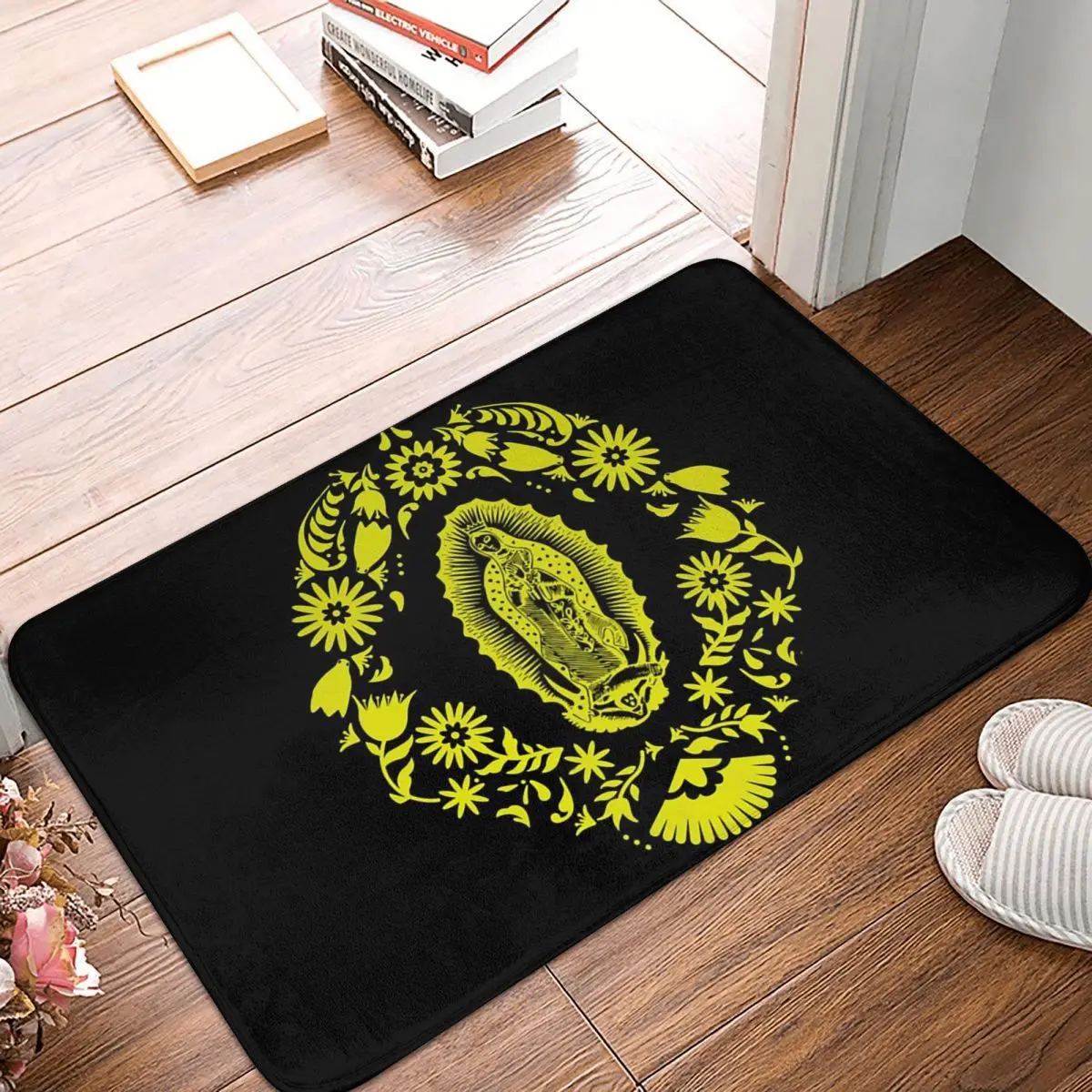 Our Lady Of Guadalupe Virgin Mary Mexican Doormat Kitchen Entrance Home Floor Mat Anti-slip Carpet Rug for Balcony Footpad Mats