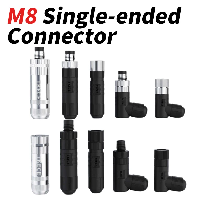 

Industrial M8 Aviation Plug Waterproof IP67 3Pin 4Pin Female Male Sensor Connector Outdoor Plug-in Metal/Plastic Connectors