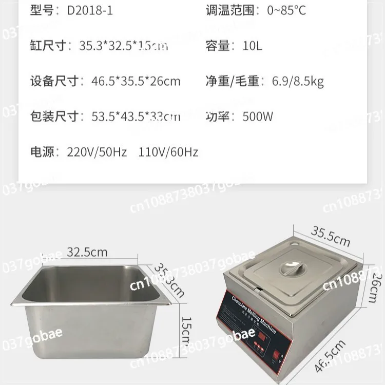 Chocolate melting, commercial ice cream thermostat spray equipment