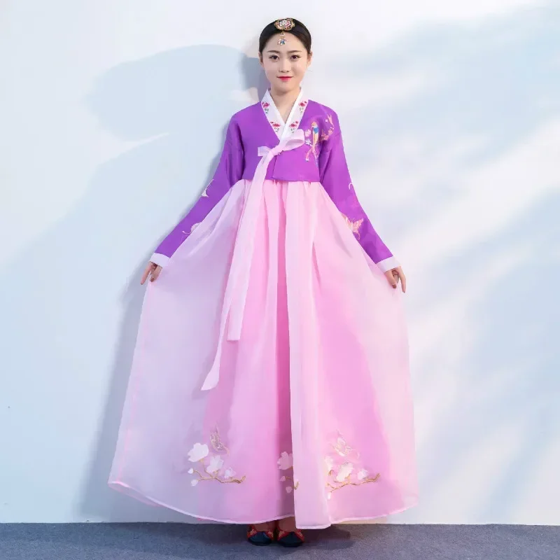

Korean Hanbok Costume Traditional Wedding Palace Hanbok for Women Vintage South Korean Minority Dance Costumes Ancient Costume