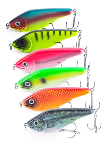 Hanlin Sinking Glide Jerkbait 75/90/120/150/mm Muskie Fishing Lure Swimbait Popular Pike Hard Jerk Bait Crankbait Wobbler Tackle