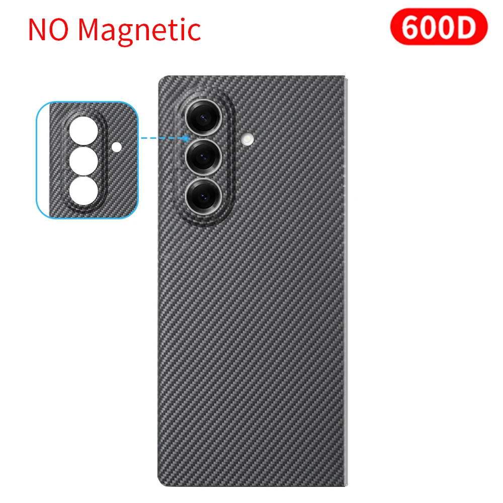 Voor samsung z fold 7 carbon case 600d kevlar aramidevezel magsafe stof ultradunne harde cover magnetische balck Slim light premium