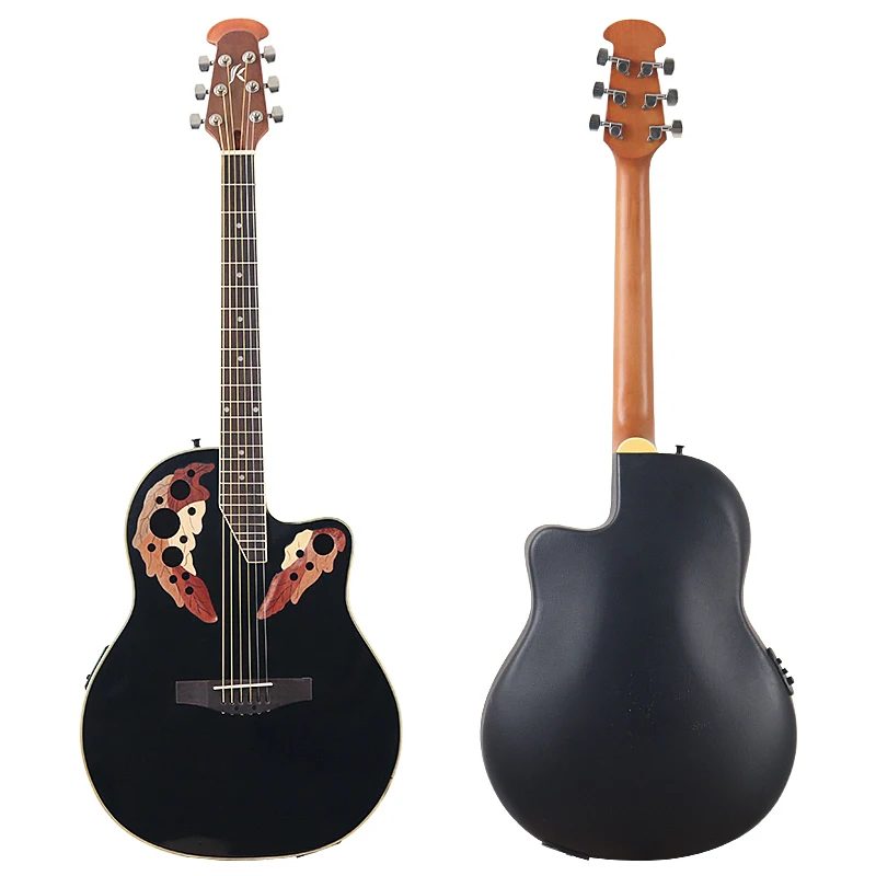 

6 Strings 41inch Round Back Acoustic Guitar with Small Flaws Spruce Wood Top High Gloss Finish