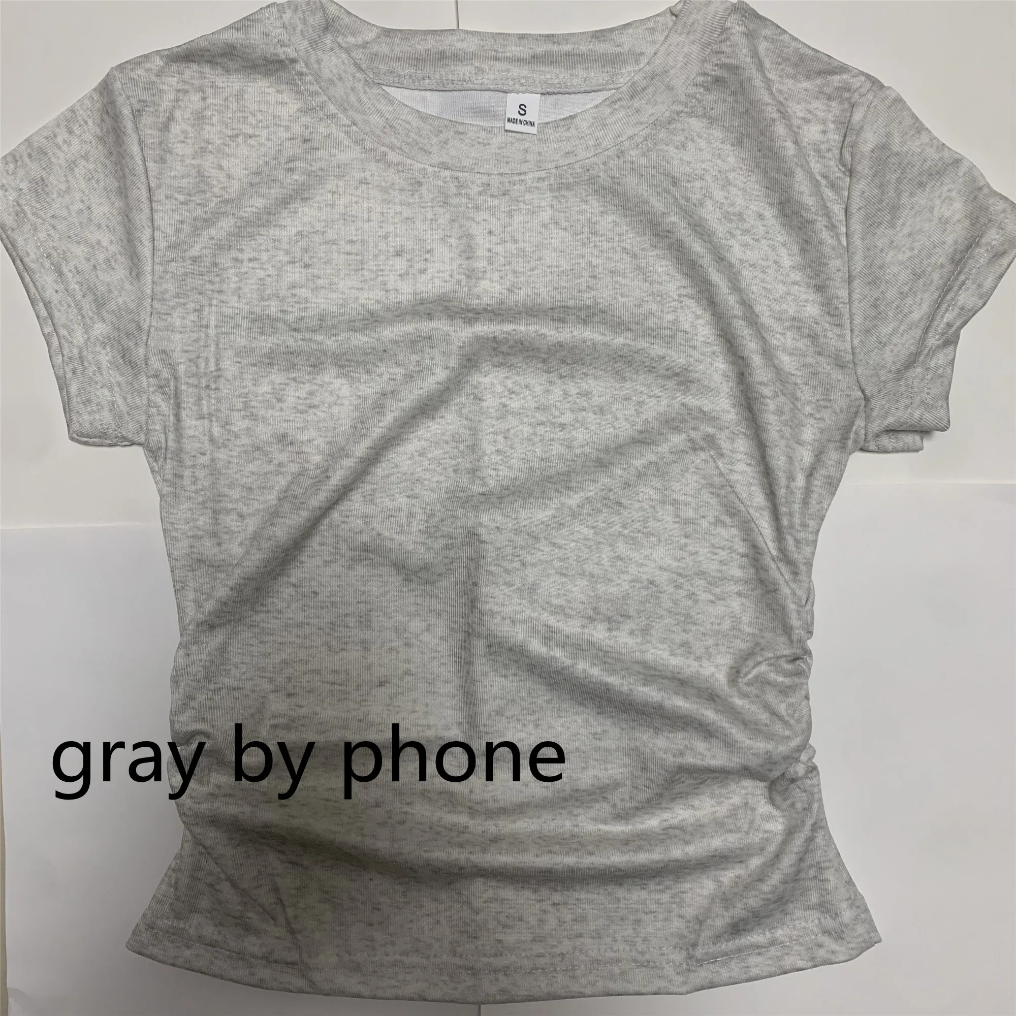 2025 Summer Y2K T shirt Women Solid Color Kpop Vintage O-neck Crop Tops Woman Slim Skinny Pullover Clothing Clothes Ruffled Tees