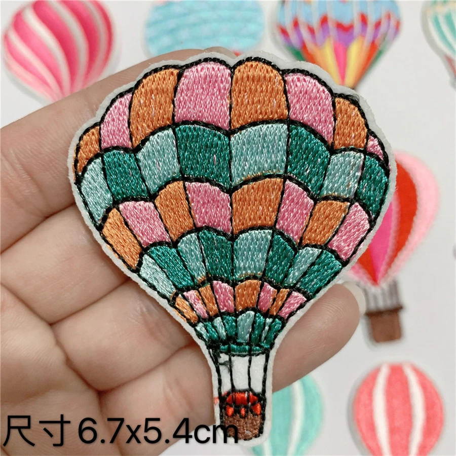 10PCS Cartoon Balloon Patches Clothing Embroidery Iron On Applique Floral for Kids Dress Cheap Patchs For DIY