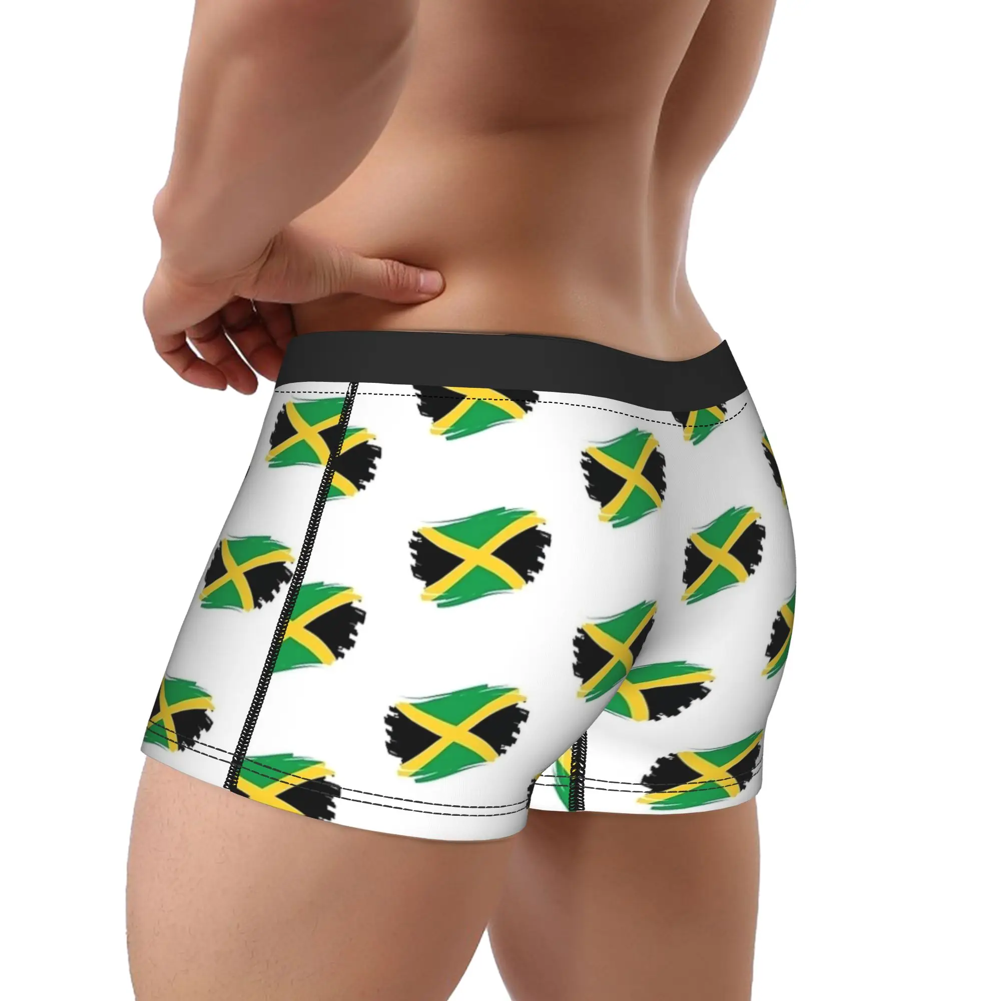 Jamaica Patriotic Flag Boxershorts  Pouch Underwear Trenky Design Boxer Brief Funny Man Panties Big Size