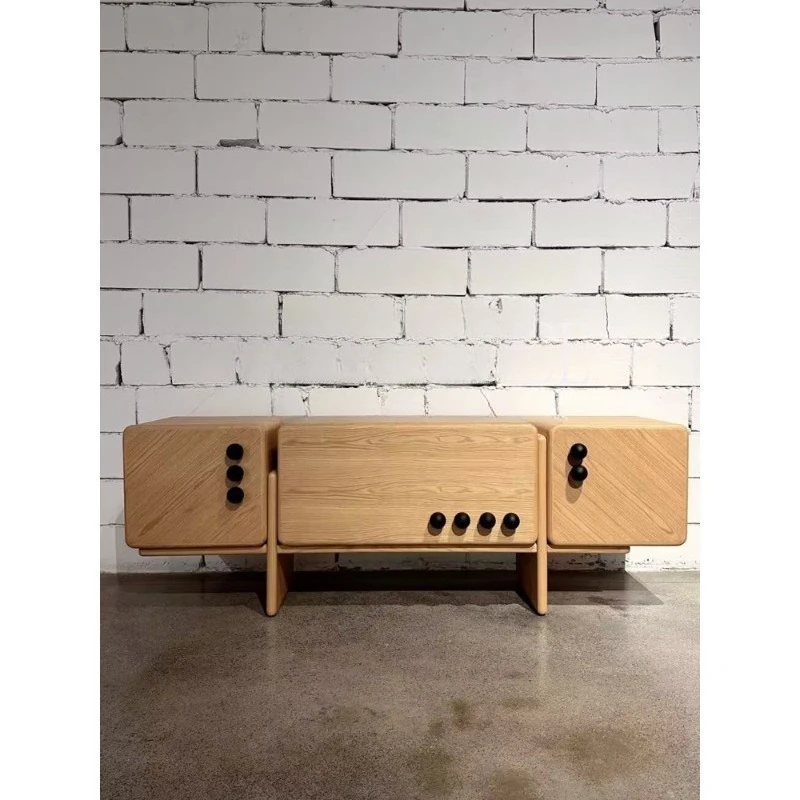 

Medieval solid wood special-shaped TV cabinet home art designer recommended locker wall cabinet simple