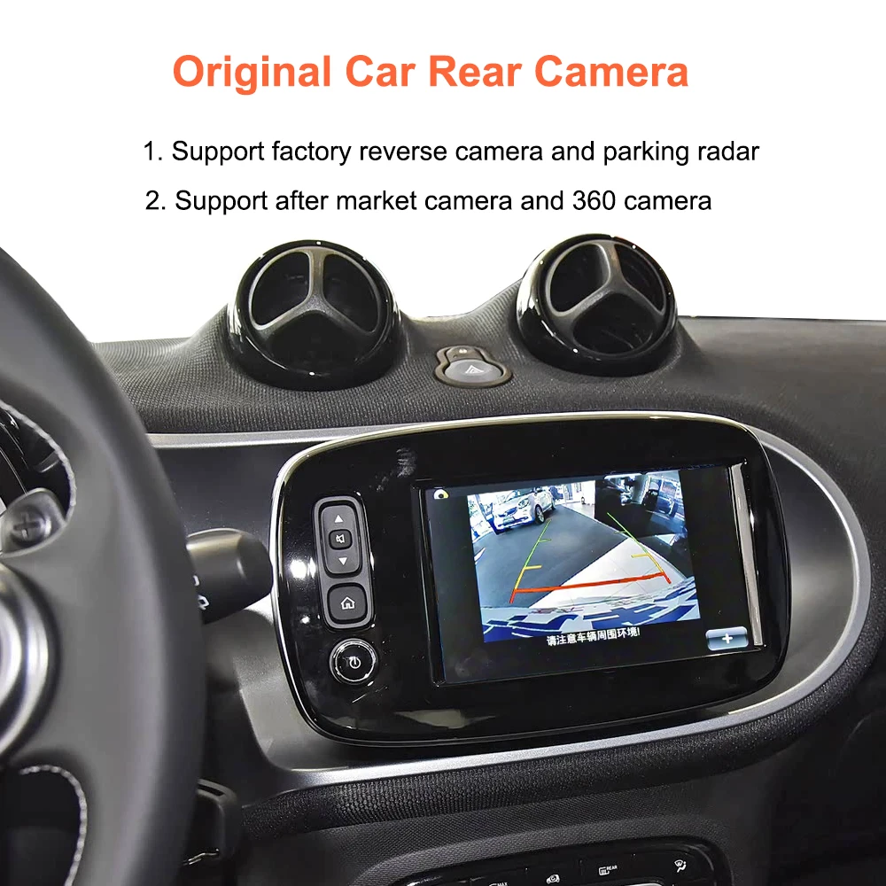 Bonroad Wireless Carplay Android Auto Nachrüstsätze für Mercedes Benz Smart 453 Fortwo Forfour 2016-2019 Interface Mirror Link – Detail 8