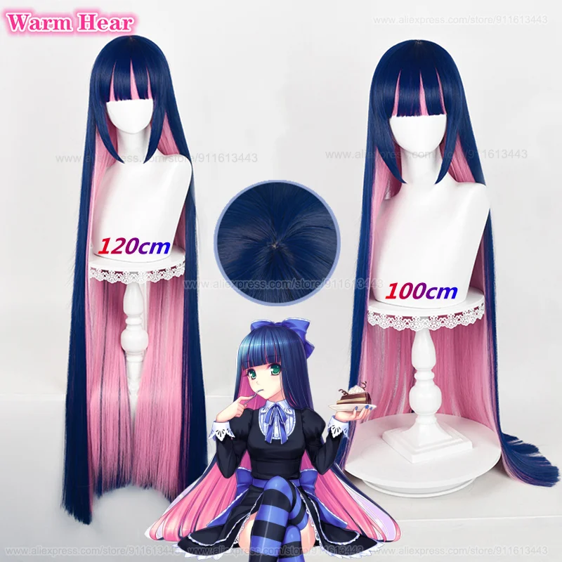 

100cm/120cm Stocking Anarchy Cosplay Wig Long Straight Hair Wigs Heat Resistant Synthetic Wigs