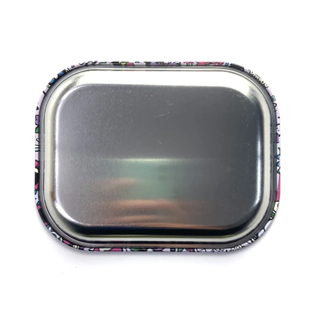 2Pcs New Model Tobacco Plate Metal Rolling Tray Square 7.09\